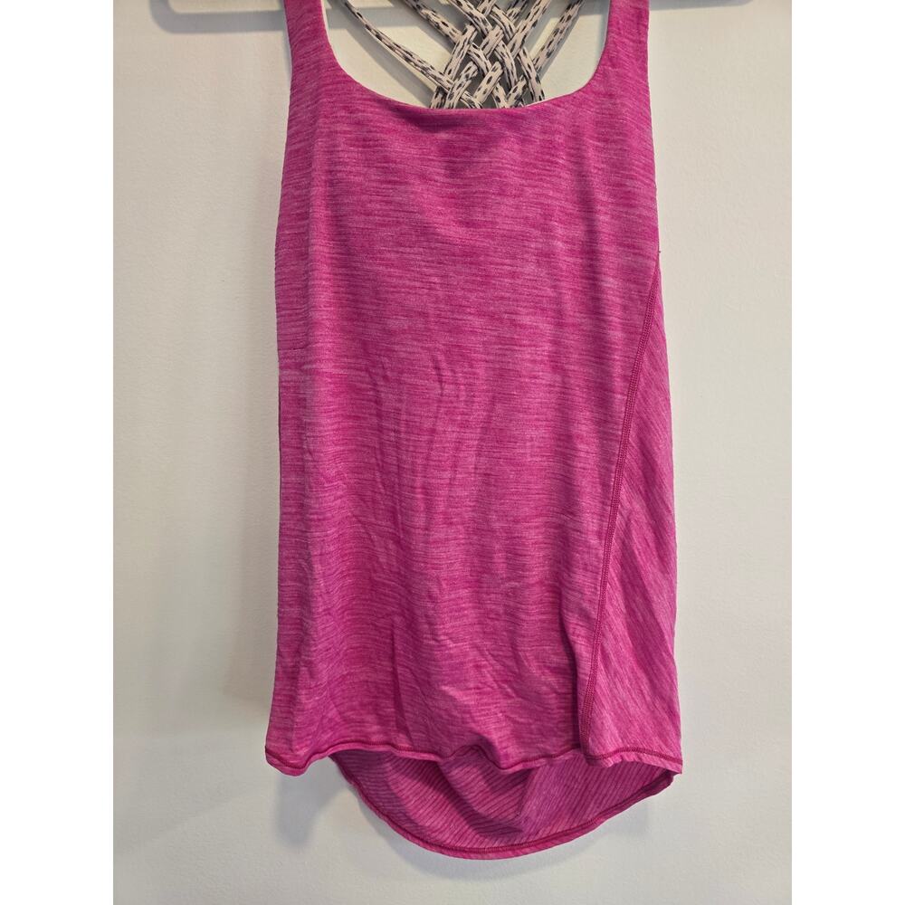 Lululemon Free To Be Wild Tank Top Pink Leopard Size Small Preloved - Picture 2 of 8